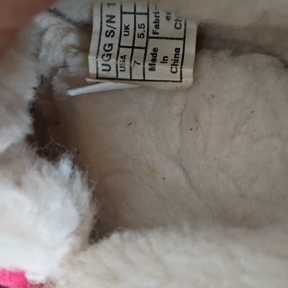 UGG Pink Suede Slippers with Plush Lining - Picture 8 of 10